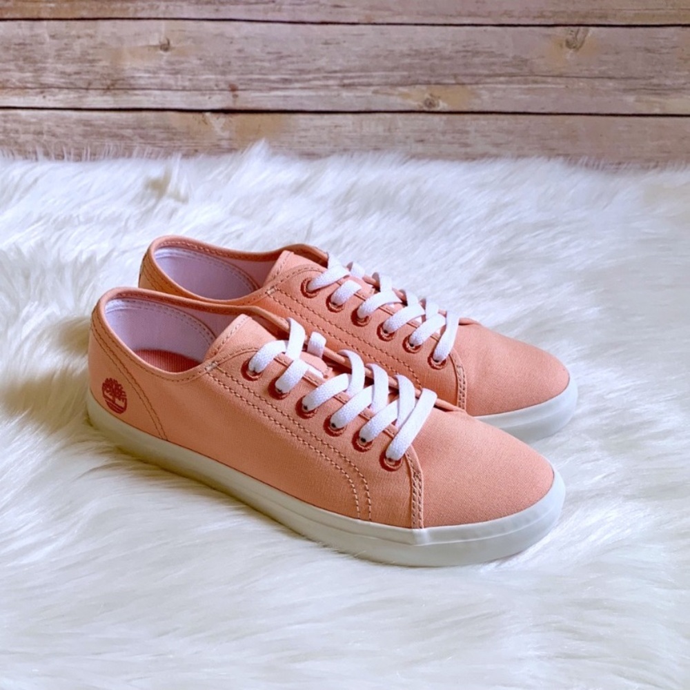 Timberland Coral Canvas Newport Bay Oxford Shoes - Picture 4 of 7